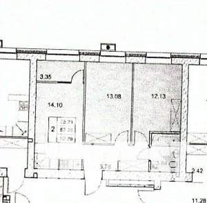 2-к квартира, строящийся дом, 52м2, 8/10 этаж