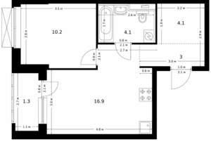 1-к квартира, вторичка, 40м2, 3/26 этаж