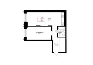 1-к квартира, вторичка, 60м2, 5/25 этаж