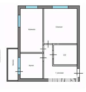 2-к квартира, вторичка, 52м2, 13/20 этаж