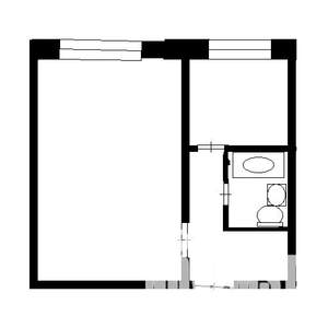 1-к квартира, вторичка, 33м2, 6/9 этаж