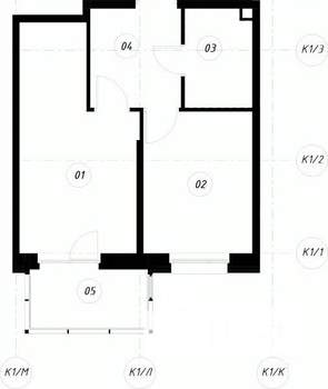 1-к квартира, вторичка, 36м2, 3/21 этаж