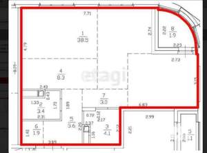 2-к квартира, вторичка, 65м2, 7/20 этаж