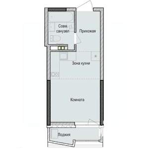 Студия квартира, строящийся дом, 25м2, 2/23 этаж