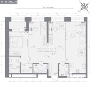 3-к квартира, вторичка, 101м2, 14/19 этаж
