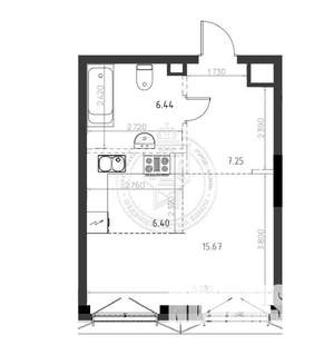 1-к квартира, вторичка, 36м2, 9/15 этаж