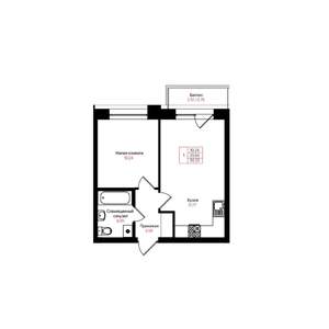 1-к квартира, вторичка, 36м2, 11/25 этаж