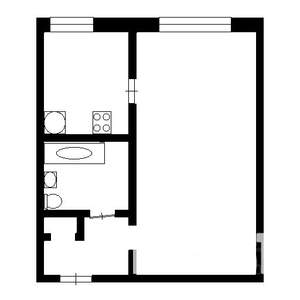 1-к квартира, вторичка, 25м2, 2/5 этаж