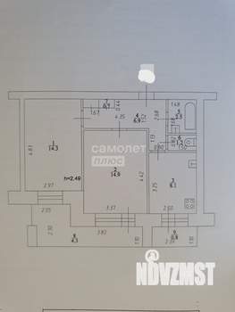 2-к квартира, вторичка, 49м2, 3/9 этаж