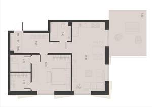 1-к квартира, вторичка, 72м2, 2/7 этаж