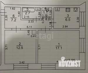 2-к квартира, вторичка, 48м2, 1/2 этаж