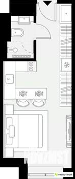 1-к квартира, вторичка, 22м2, 7/27 этаж