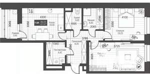 2-к квартира, вторичка, 68м2, 2/10 этаж