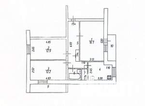 3-к квартира, вторичка, 63м2, 4/9 этаж