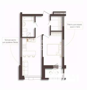1-к квартира, вторичка, 40м2, 18/20 этаж