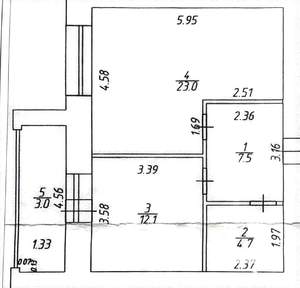 1-к квартира, вторичка, 48м2, 9/10 этаж