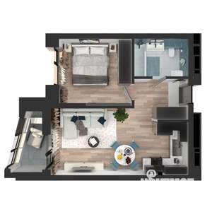 1-к квартира, вторичка, 41м2, 12/23 этаж