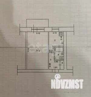 1-к квартира, вторичка, 29м2, 3/9 этаж