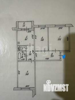 3-к квартира, вторичка, 63м2, 3/9 этаж