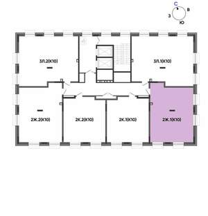 2-к квартира, строящийся дом, 62м2, 3/14 этаж